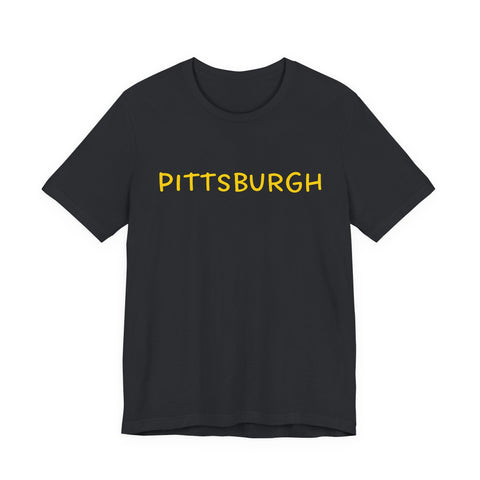 Pittsburgh Bubble Letters - Unisex Jersey Short Sleeve Tee