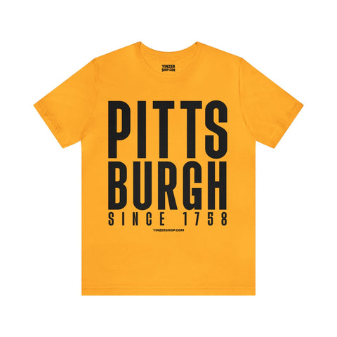 Big Pittsburgh - Short Sleeve Tee T-Shirt Printify Gold S 