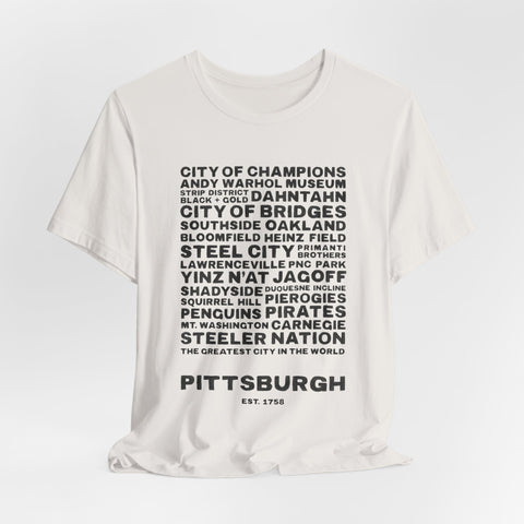 Pittsburgh Profile - Unisex Jersey Short Sleeve Tee