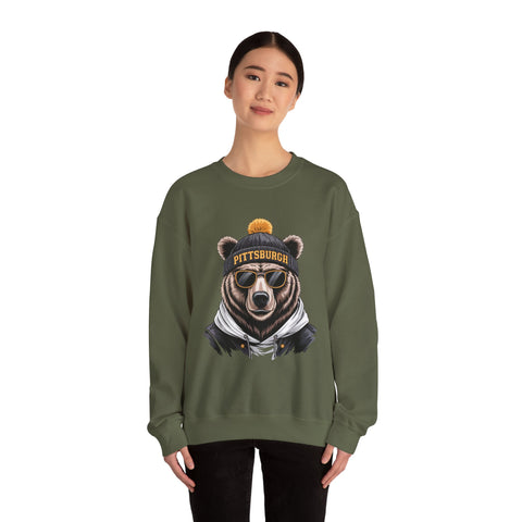 Pittsburgh Game Day Bear - Heavy Blend™ Crewneck Sweatshirt