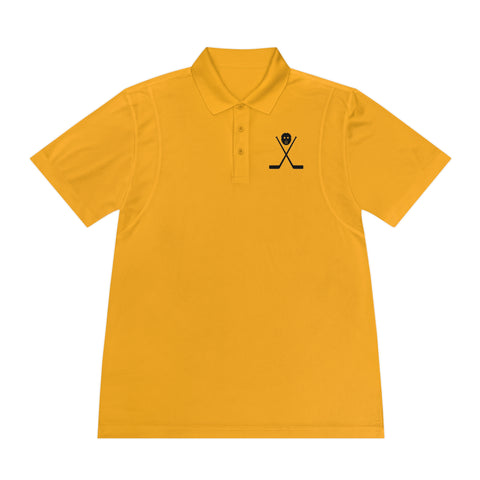 Pittsburgh Hockey "Crossed Sticks" -  Men's Sport Polo Shirt T-Shirt Printify Gold S 
