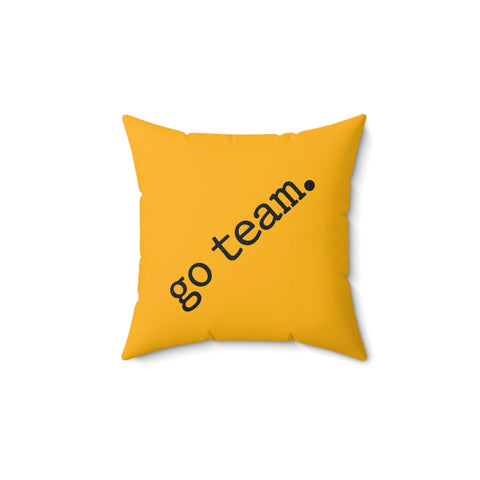 Go Team Pillow — Yellow Cheer Decorative Throw Pillow