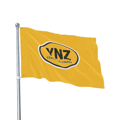 YNZ Certified Yinzer Double Sided Flag  - Double Sided Yellow Flag