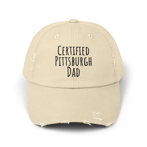 Certified Pittsburgh Dad - Distressed Cap