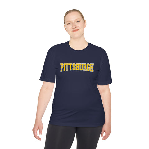 Pittsburgh Varsity Letters - Sport-Tek Unisex Moisture Wicking Tee