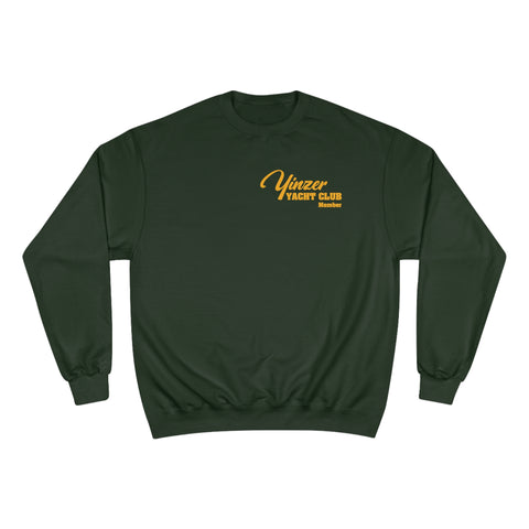 Yinzer Yacht Club - PRINT ON  BACK - Champion Sweatshirt Sweatshirt Printify Dark Green S 