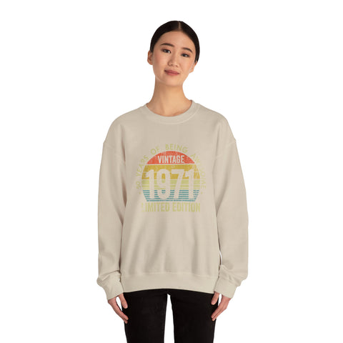 Vintage 1971 Awesome - Heavy Blend™ Crewneck Sweatshirt