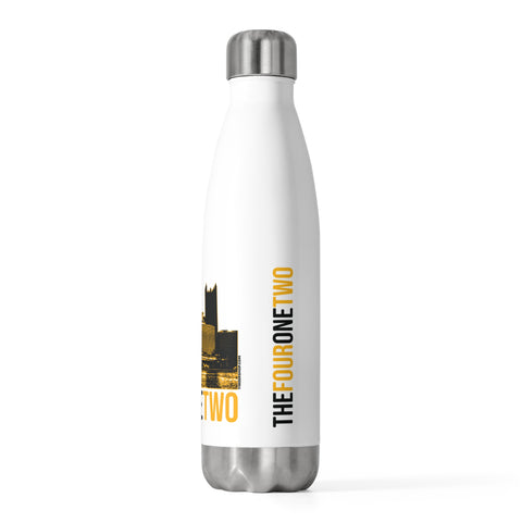 Yinzer 412 Area Code with Pittsburgh City Scape - 20oz Insulated Water Bottle