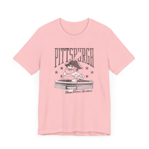 Pittsburgh Baseball Three River Stadium Retro Design - Short Sleeve Tee