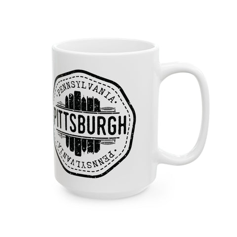 Pittsburgh Vintage Stamp -  Coffee Mugs (11oz, 15oz)