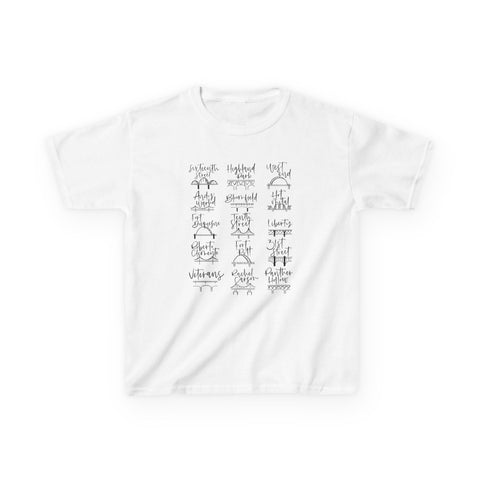 Pittsburgh Bridges Doodle - Kids Graphic T-Shirt