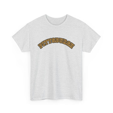 Pittsburgh Block Letters - Unisex Heavy Cotton Tee