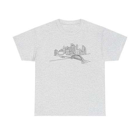 Pittsburgh Skyline - Unisex Heavy Cotton Tee