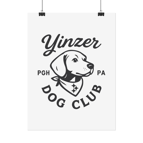 Rolled Poster – Yinzer Dog Club Vintage Art Print on Archival Paper