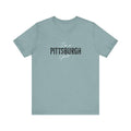 I'm a Pittsburgh Girl - Star Design - Unisex Jersey Short Sleeve Tee T-Shirt Printify Heather Blue Lagoon XS