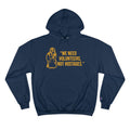 "We Need Volunteers, Not Hostages." - Tomlin Quote - Champion Hoodie Hoodie Printify Navy S 