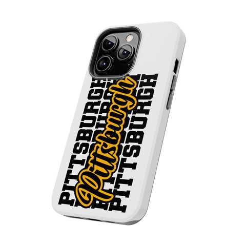 Pittsburgh Typography - iPhone Phone Case Mate Tough