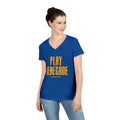 Play Renegade Distressed Graphic - Ladies' V-Neck T-Shirt V-neck Printify