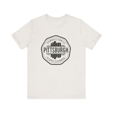 Pittsburgh City Stamp - Short Sleeve T-Shirt