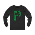 St. Patty's Day Clover - P for Pittsburgh Series - Long Sleeve Tee Long-sleeve Printify S Dark Grey Heather