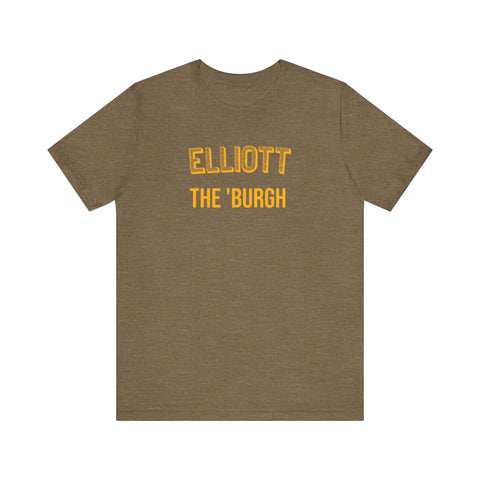 Elliot  - The Burgh Neighborhood Series - Unisex Jersey Short Sleeve Tee T-Shirt Printify Heather Olive S 