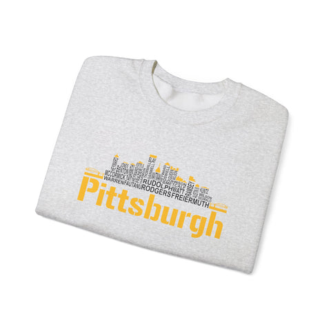 Pittsburgh Football Team Names - Heavy Blend™ Crewneck Sweatshirt