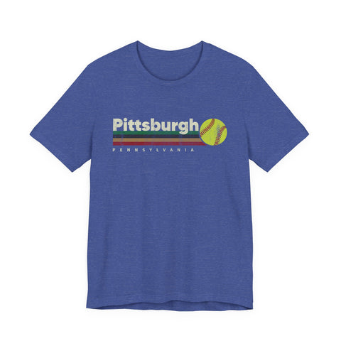 Vintage Pittsburgh Softball - Unisex Jersey Short Sleeve Tee