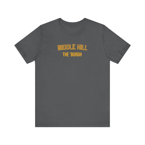 Middle Hill - The Burgh Neighborhood Series - Unisex Jersey Short Sleeve Tee T-Shirt Printify Asphalt S 