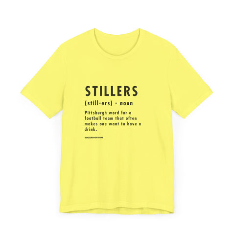 Pittsburghese Definition Series - Stillers - Short Sleeve Tee T-Shirt Printify Yellow XS