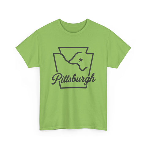 Pittsburgh Keystone Rivers - Unisex Heavy Cotton Tee