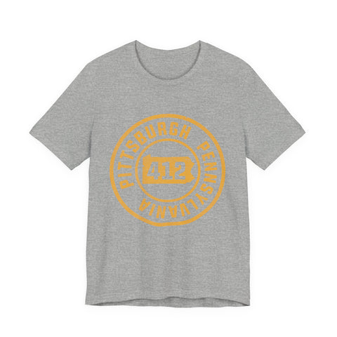 412 Pittsburgh Stamp - Unisex Jersey Short Sleeve Tee