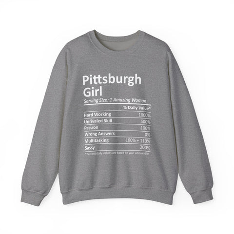 Pittsburgh Girl Ingredients - Heavy Blend™ Crewneck Sweatshirt