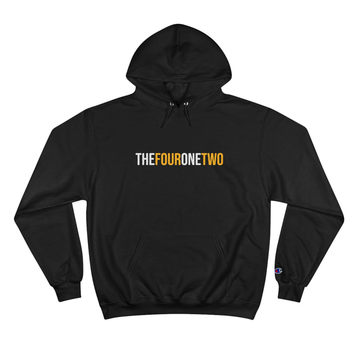 The Four One Two - Area Code - Champion Hoodie Hoodie Printify Black S 