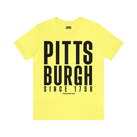 Big Pittsburgh - Short Sleeve Tee T-Shirt Printify Yellow S 