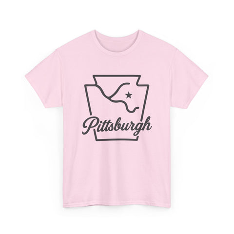 Pittsburgh Keystone Rivers - Unisex Heavy Cotton Tee