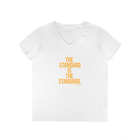 The Standard is the Standard - Ladies' V-Neck T-Shirt V-neck Printify S White