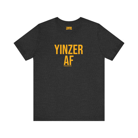 Yinzer AF - Short Sleeve Tee T-Shirt Printify Dark Grey Heather S 