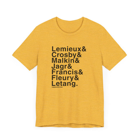 Famous Pittsburgh Penguins Ampersand - Short Sleeve Tee T-Shirt Printify Heather Yellow Gold XS