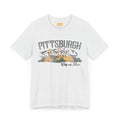 Pittsburgh City of Iron Vintage Logo - Short Sleeve Tee T-Shirt Printify Ash S 
