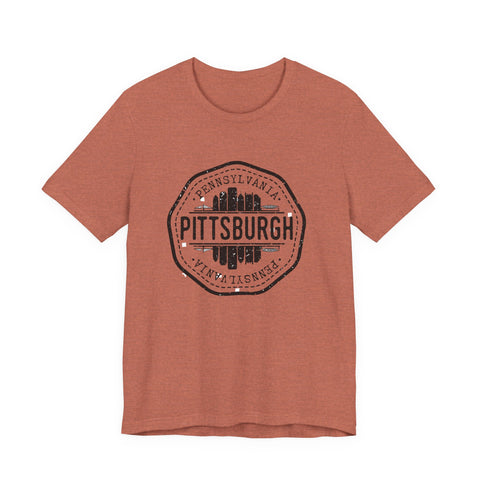 Pittsburgh City Stamp - Short Sleeve T-Shirt