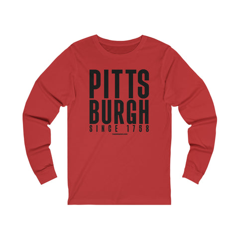 Big Pittsburgh - Long Sleeve Tee Long-sleeve Printify XS Red 