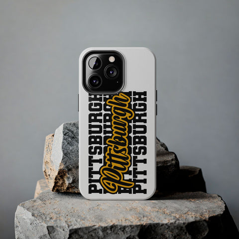 Pittsburgh Typography - iPhone Phone Case Mate Tough
