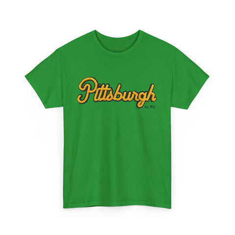 Pittsburgh Faux Embroidery Unisex Heavy Cotton Tee