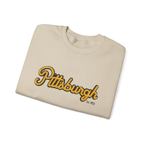 Pittsburgh Faux Embroidery Heavy Blend™ Crewneck Sweatshirt