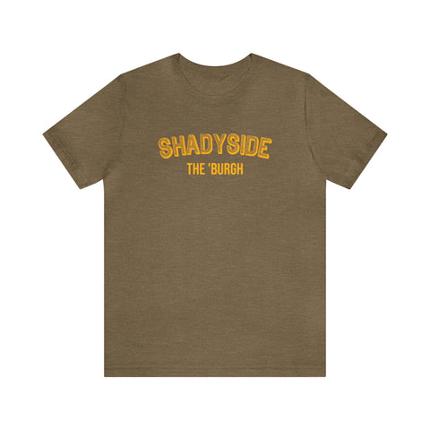 Shadyside - The Burgh Neighborhood Series - Unisex Jersey Short Sleeve Tee T-Shirt Printify Heather Olive L 