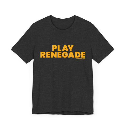 Play Renegade Block Letters - Short Sleeve Tee T-Shirt Printify   