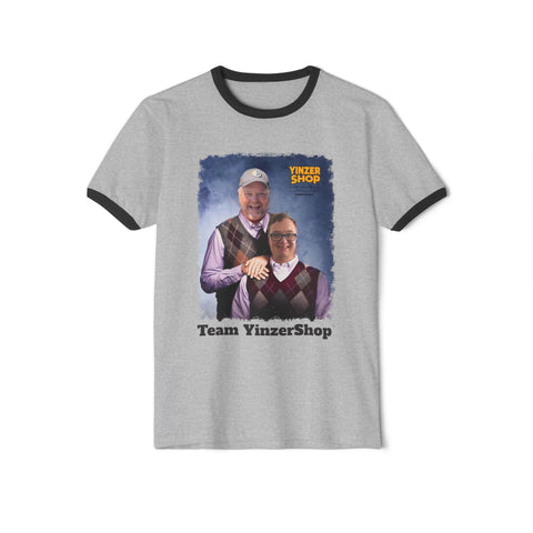 Team YinzerShop Step Family Photo - Next Level Unisex Cotton Ringer T-Shirt