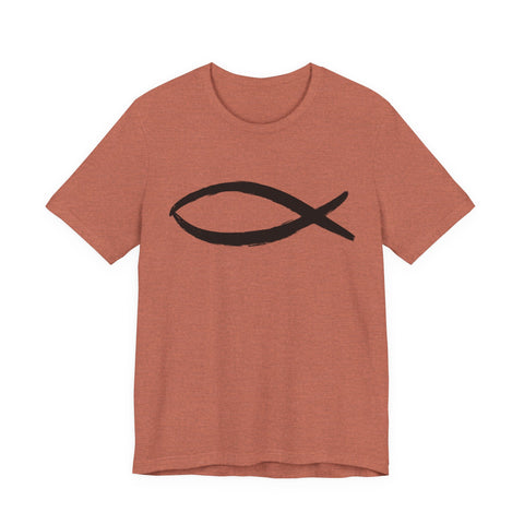Christianity Fish Symbol - Unisex Jersey Short Sleeve Tee