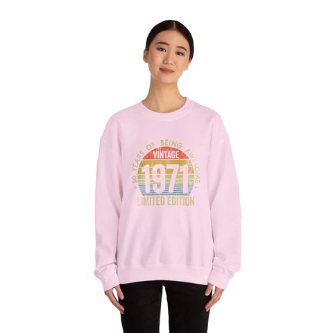 Vintage 1971 Awesome - Heavy Blend™ Crewneck Sweatshirt