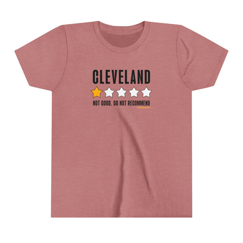 Cleveland Review Graphic - Youth Short Sleeve Tee Kids clothes Printify Heather Mauve S